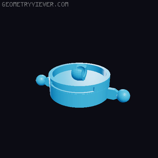 jaR2-D2 articulated mason jar lid 3D model thumbnail