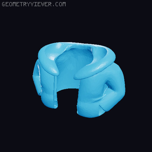 Sans from undertale, separate parts / multicolor 3D model thumbnail