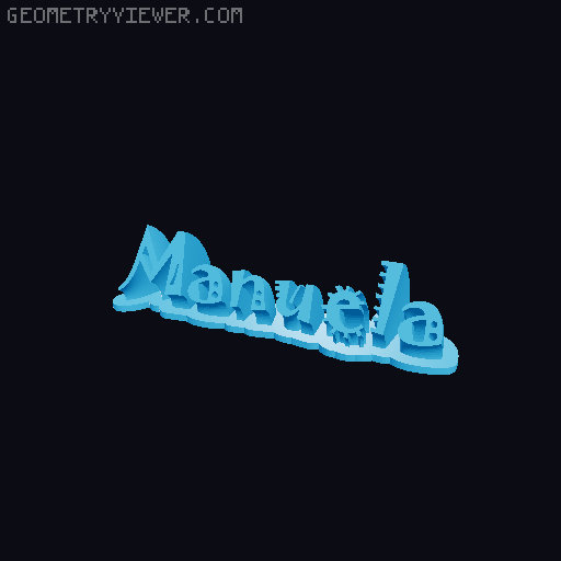 Sweeping crazy name tag 3D model thumbnail