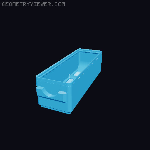 Parametric Gridfinity bins for GOEWS 3D model thumbnail