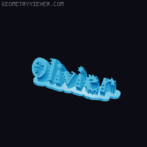 Sweeping crazy name tag 3D model thumbnail