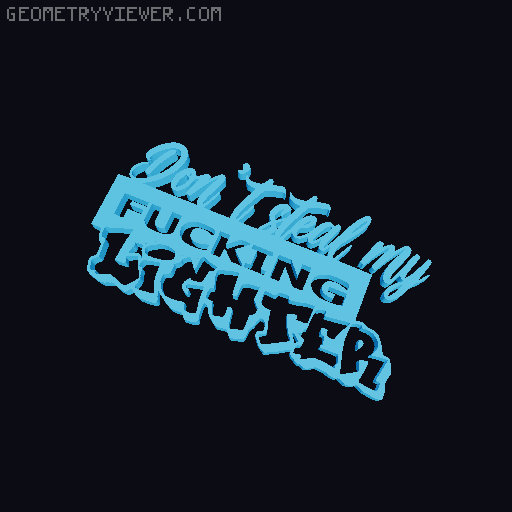 [Clipper Sleeve] Don't steal my fuc**ng lighter 3D model thumbnail
