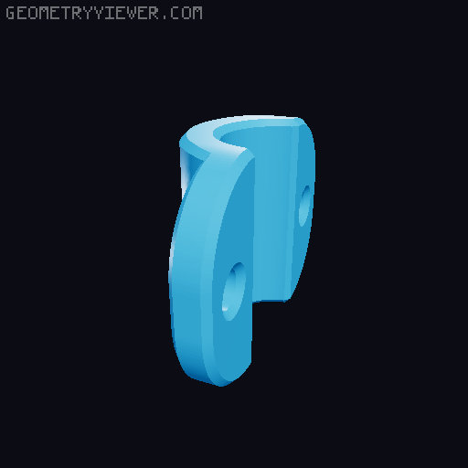Drink holder with clamp 3D model thumbnail