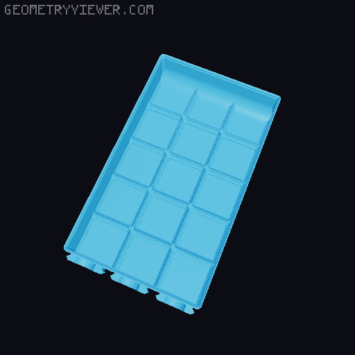 Parametric Gridfinity bins for GOEWS 3D model thumbnail