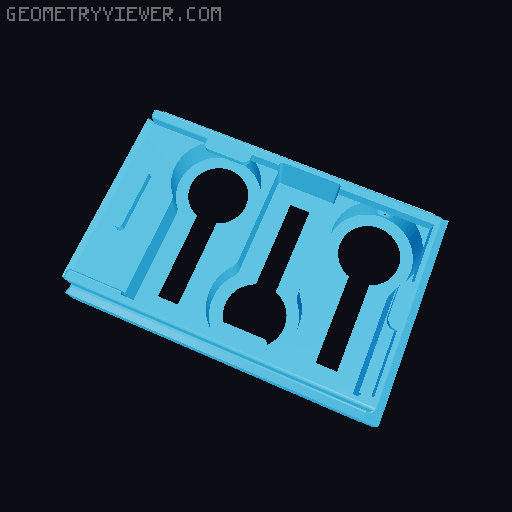 Modular RSA Badge Holder 3D model thumbnail