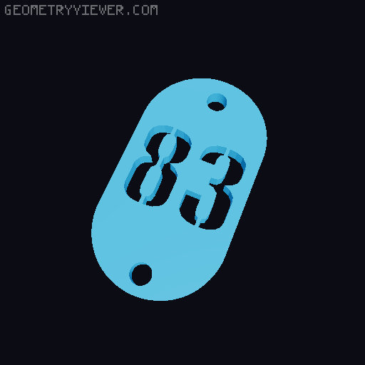 Porta chaves; Keychain 3D model thumbnail