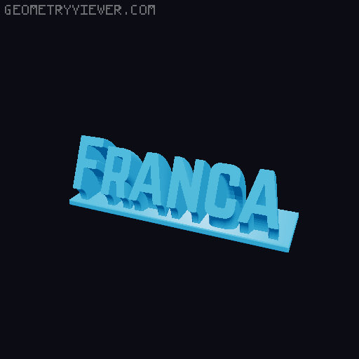 Sweeping Name Tag 3D model thumbnail