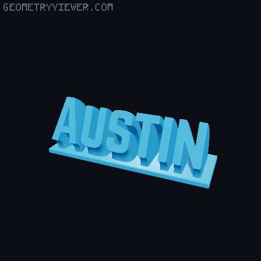 Sweeping Name Tag 3D model thumbnail