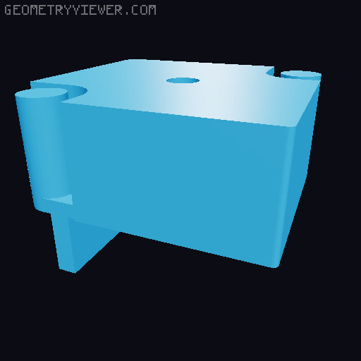Lack Enclosure double door hinges / edges 3D model thumbnail