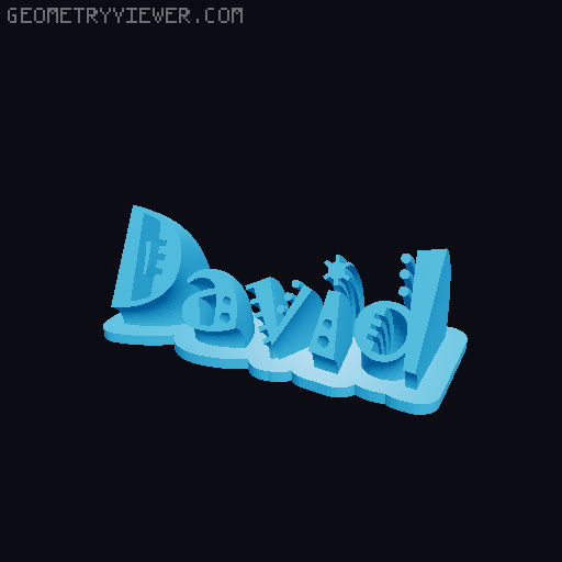 Sweeping crazy name tag 3D model thumbnail