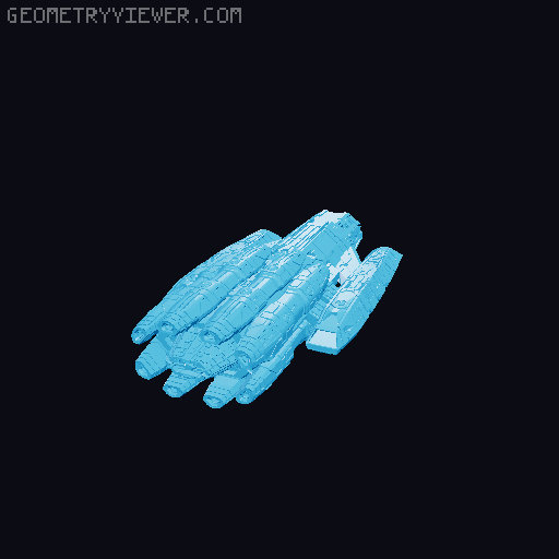 Hermes-Class Fast Battlestar Redux 3D model thumbnail