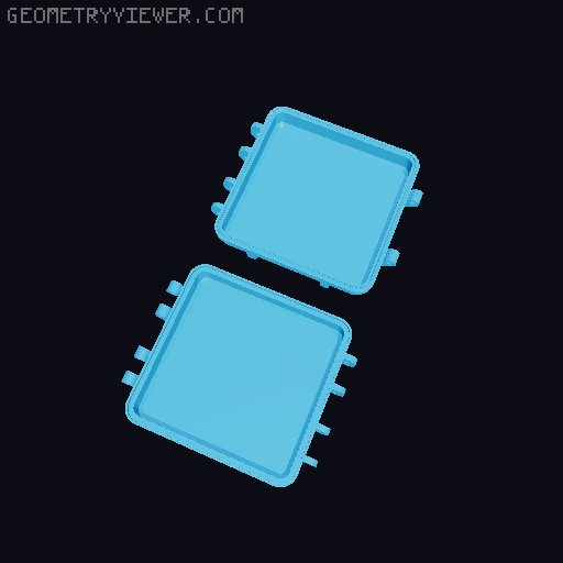 Gameboy Advance SP - Rugged Case 3D model thumbnail