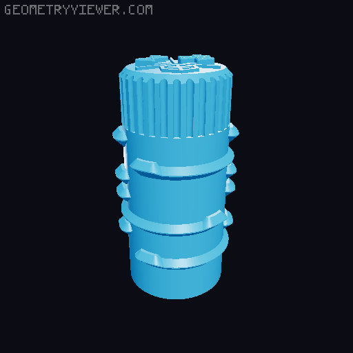 Hexglyph remix for printing in parts 3D model thumbnail