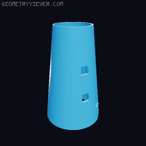 British windmill 3D model thumbnail