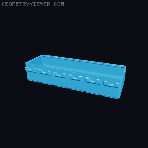 Parametric Gridfinity bins for GOEWS 3D model thumbnail