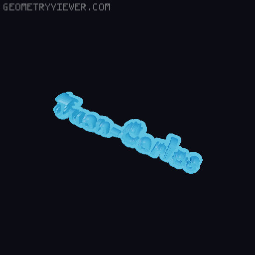 Sweeping crazy name tag 3D model thumbnail