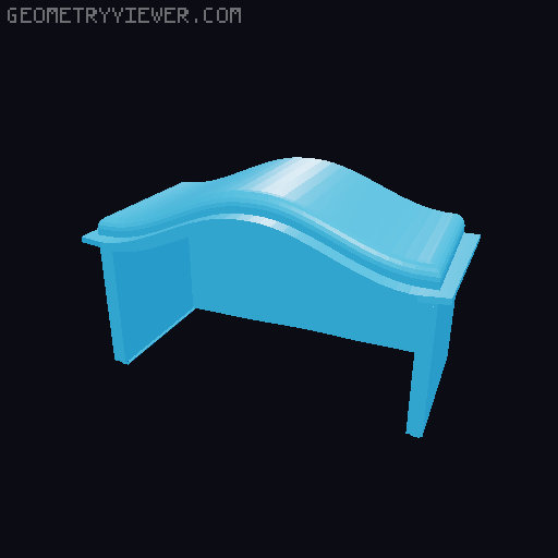 Stackable Shelf of arbitrary height 3D model thumbnail