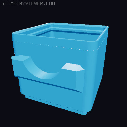 Parametric Gridfinity bins for GOEWS 3D model thumbnail