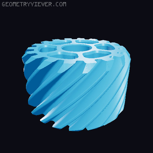 Geared Fidget Spinner - Now with Ovaloid Gears!!! 3D model thumbnail