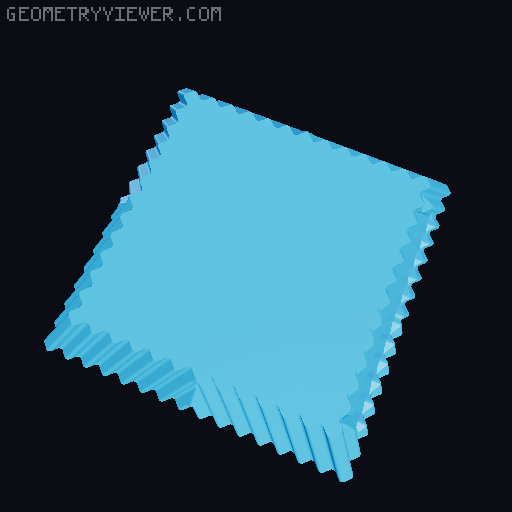 Stylish Octahedroflake Base 3D model thumbnail