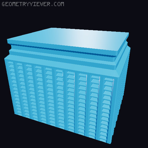 Prismatic Vase Mode Silica Gel Container. Super fast print 3D model thumbnail