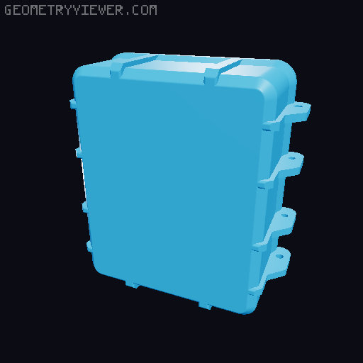 Rugged Box - AA and AAA batteries 3D model thumbnail