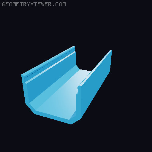 Underware Channel Tops (I, L, C, T, X) - Extra height + Parametric models 3D model thumbnail