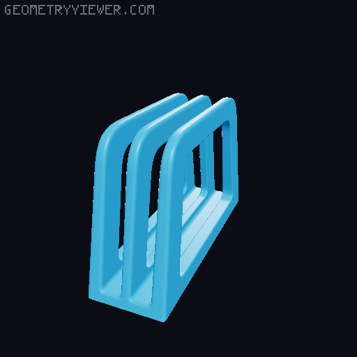 Double laptop stand 3D model thumbnail