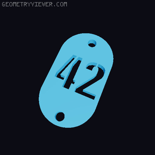 Porta chaves; Keychain 3D model thumbnail