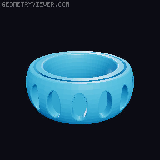 Fidget Rings 3D model thumbnail