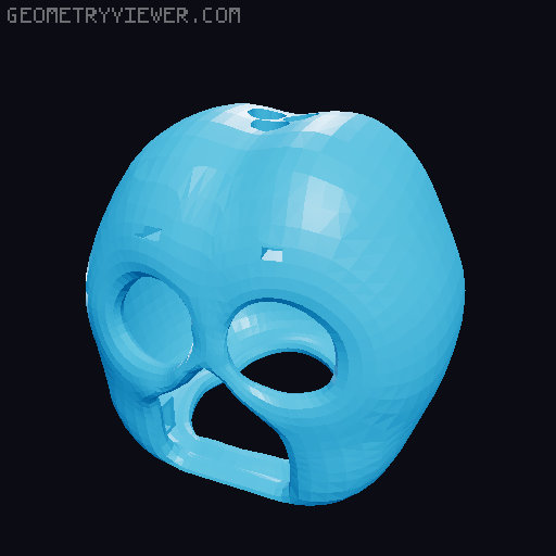 FnaF Chica Cosplay Head 3D model thumbnail