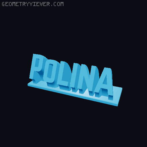 Sweeping Name Tag 3D model thumbnail