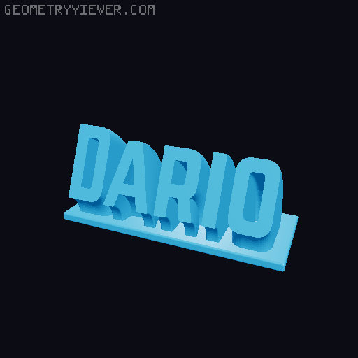 Sweeping Name Tag 3D model thumbnail