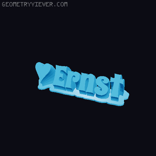 Valentine sculpture 3D model thumbnail