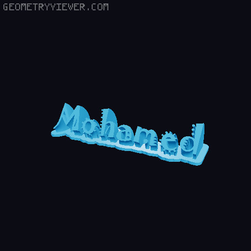 Sweeping crazy name tag 3D model thumbnail