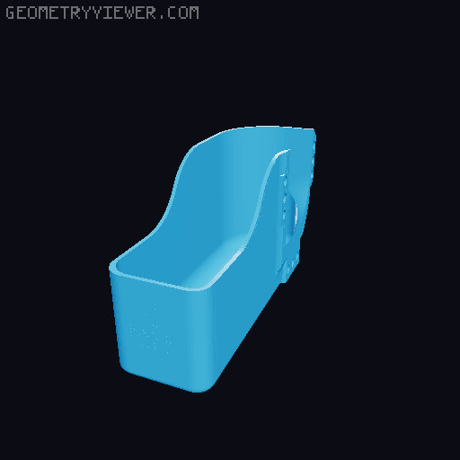 2 Piece Bambu Poop Chute 3D model thumbnail