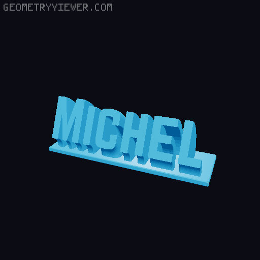 Sweeping Name Tag 3D model thumbnail