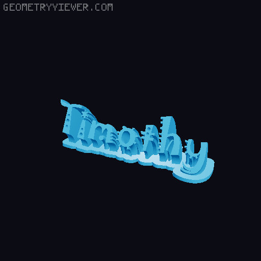 Sweeping crazy name tag 3D model thumbnail