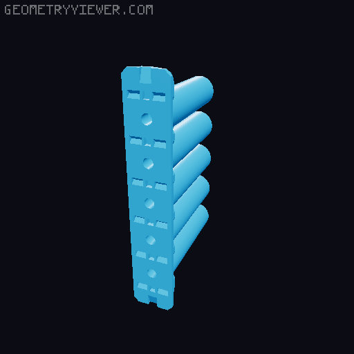 Nerf Electric Eel / Sawtooth Replacement Clip 3D model thumbnail
