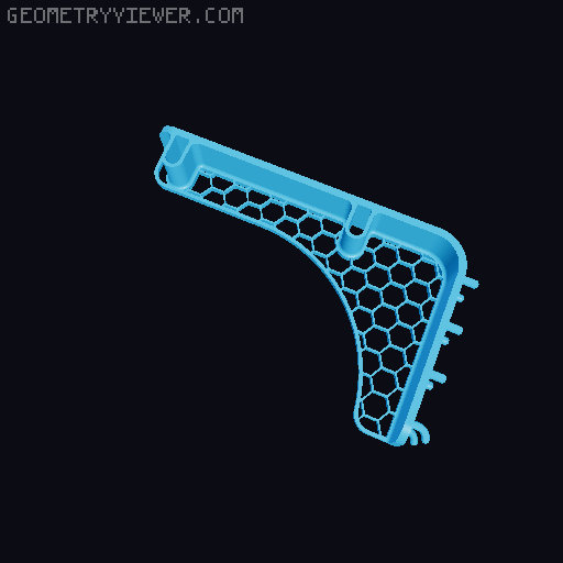 Hexagon Spool Pegboard Holder 3D model thumbnail