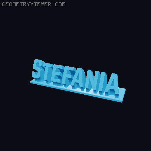 Sweeping Name Tag 3D model thumbnail
