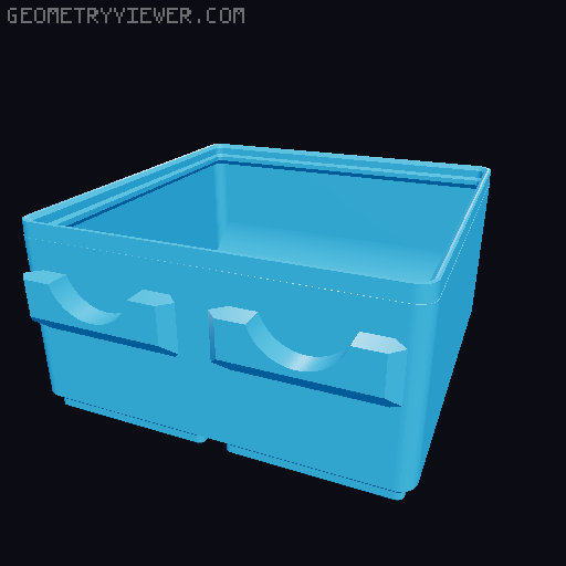 Parametric Gridfinity bins for GOEWS 3D model thumbnail