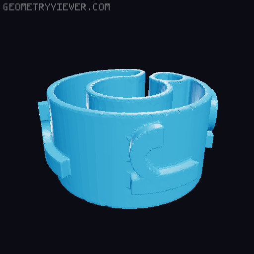 Characters For Cable Description 5mm/0.2″ Diameter 3D model thumbnail