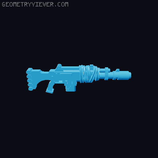 Futuristic guns - pack 1 (2HG1 position) 3D model thumbnail