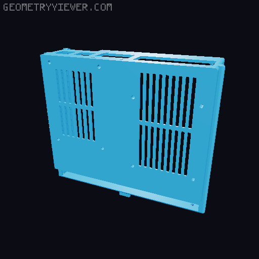 Ender 3 / V2 Under-Bed Raspberry Pi 4 + Relay + Buck Converter Enclosure (Modular Shelf) 3D model thumbnail
