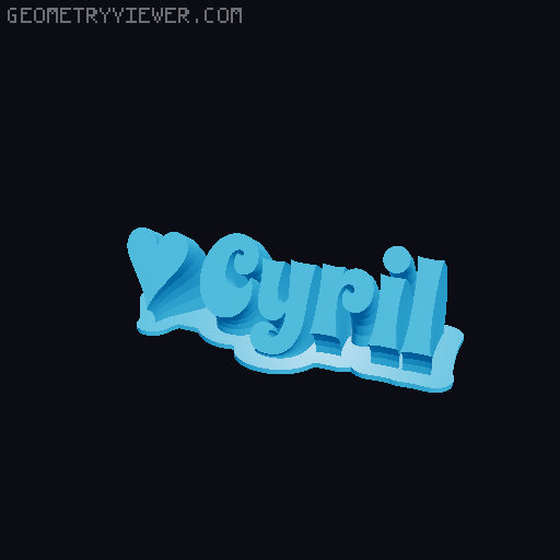 Valentine sculpture 3D model thumbnail