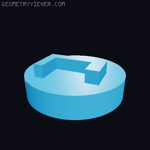 Hexglyph remix for printing in parts 3D model thumbnail