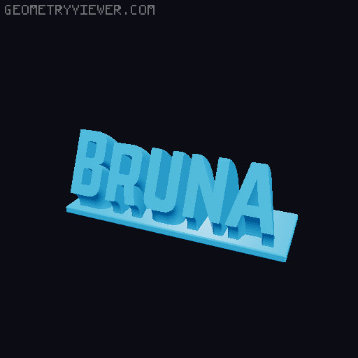 Sweeping Name Tag 3D model thumbnail