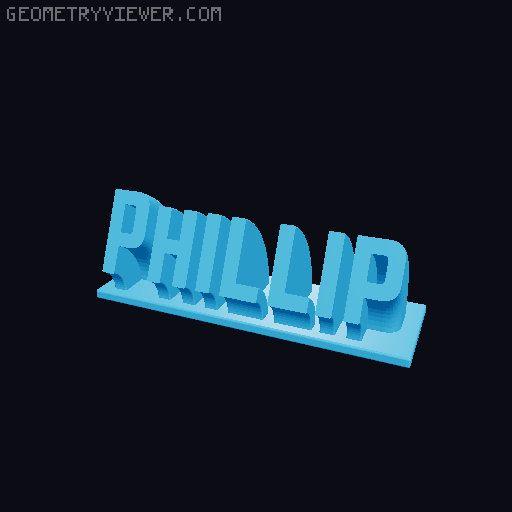 Sweeping Name Tag 3D model thumbnail
