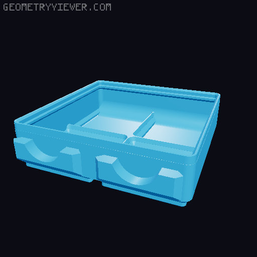 Parametric Gridfinity bins for GOEWS 3D model thumbnail